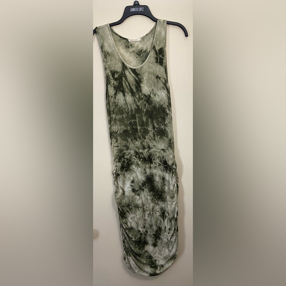 GREEN TIE DYE DRESS